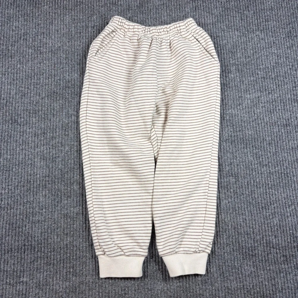 Daily Bebe Kids Striped Hoodie and‎ Joggers Set Cream Brown XL